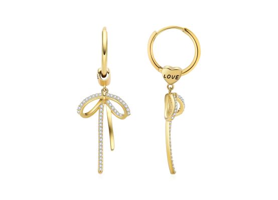 MOISS stříbrné náušnice MAŠLE GOLD