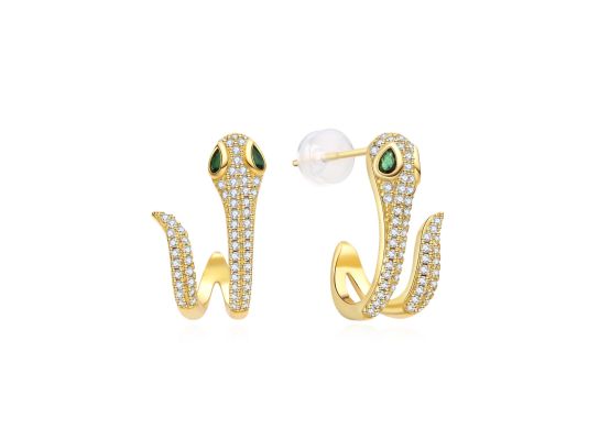 MOISS stříbrné náušnice HAD GOLD