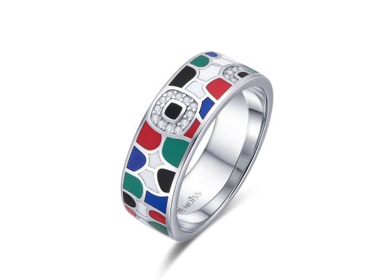 MOISS stříbrný prsten SMALT