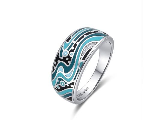 MOISS stříbrný prsten SMALT