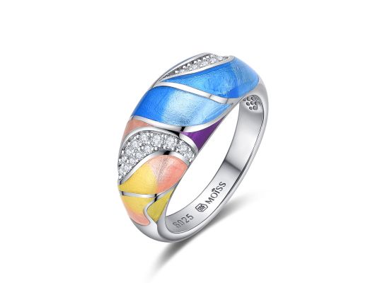MOISS stříbrný prsten SMALT