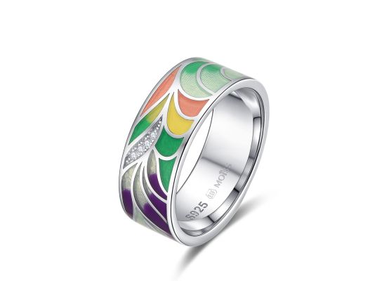 MOISS stříbrný prsten SMALT