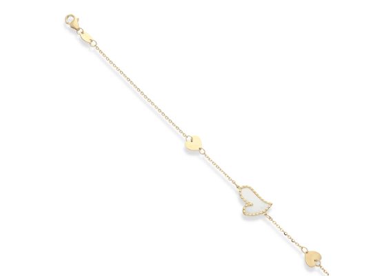 MOISS náramek ze žlutého zlata SRDCE