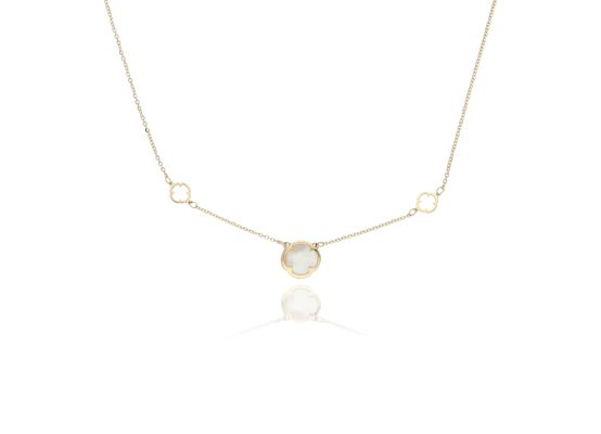 MOISS náhrdelník ze žlutého zlata ČTYŘLÍSTEK