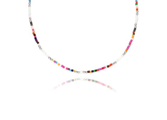 MOISS stříbrný korálkový náhrdelník