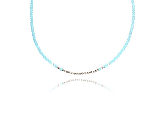 MOISS stříbrný korálkový náhrdelník