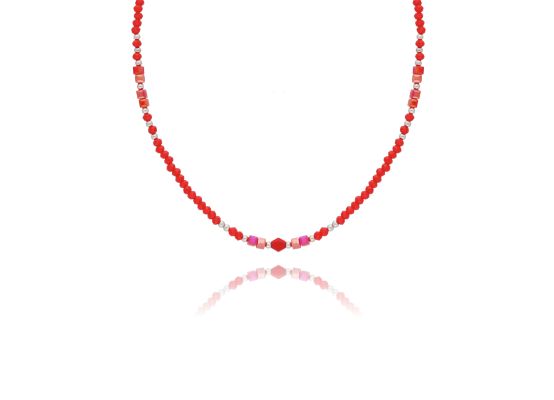 MOISS stříbrný korálkový náhrdelník