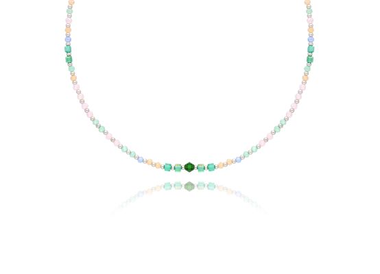 MOISS stříbrný korálkový náhrdelník