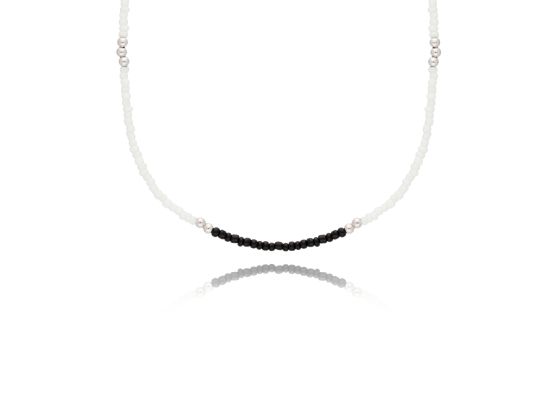 MOISS stříbrný korálkový náhrdelník