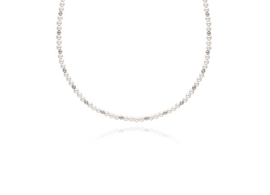 MOISS stříbrný korálkový náhrdelník