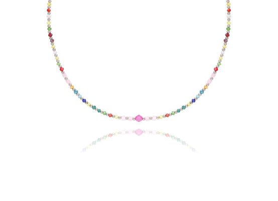 MOISS stříbrný korálkový náhrdelník