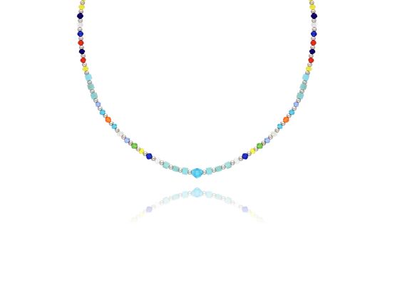 MOISS stříbrný korálkový náhrdelník