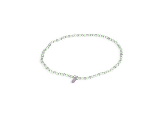 MOISS stříbrný korálkový náramek PERIDOT