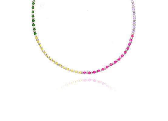 MOISS stříbrný korálkový náhrdelník