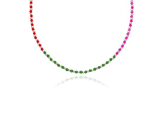 MOISS stříbrný korálkový náhrdelník