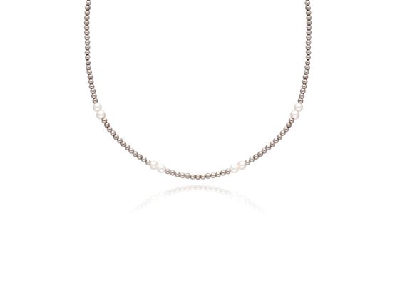 MOISS stříbrný korálkový náhrdelník