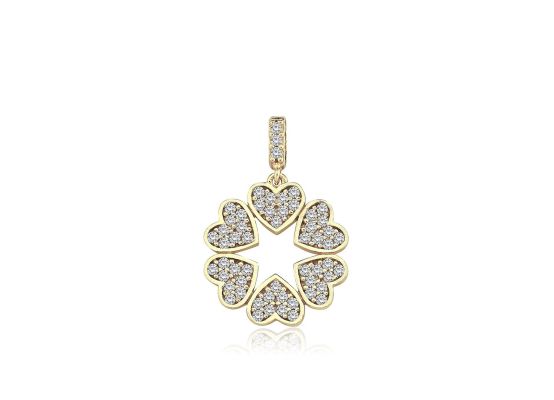 MOISS přívěsek ze žlutého zlata SRDCE