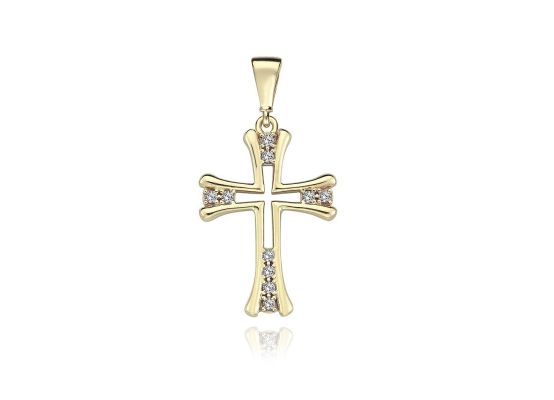 MOISS přívěsek ze žlutého zlata KŘÍŽEK