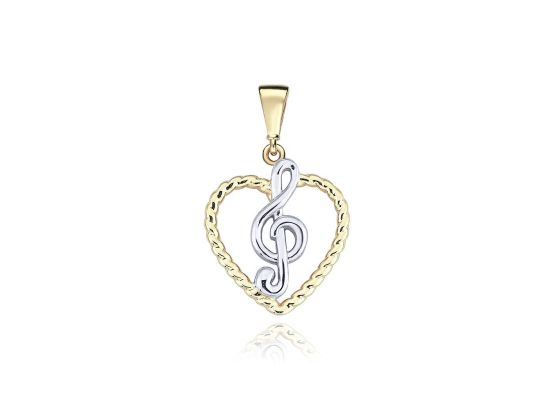 MOISS přívěsek ze žlutého zlata HOUSLOVÝ KLÍČ