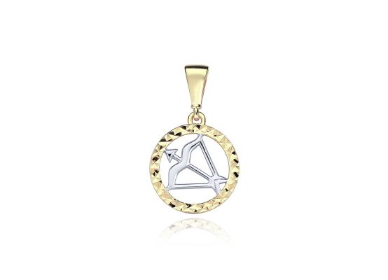 MOISS přívěsek ze žlutého zlata STŘELEC BICOLOR