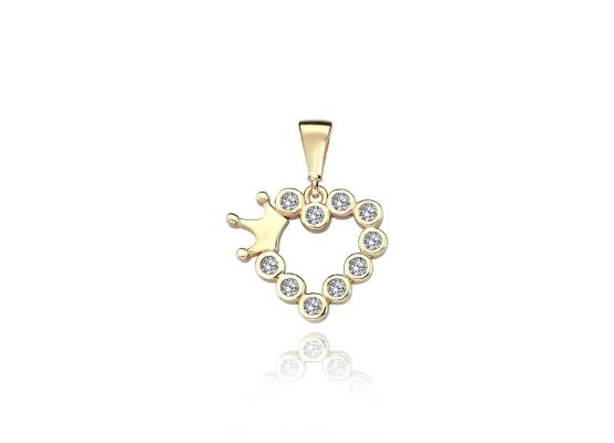 MOISS přívěsek ze žlutého zlata SRDCE