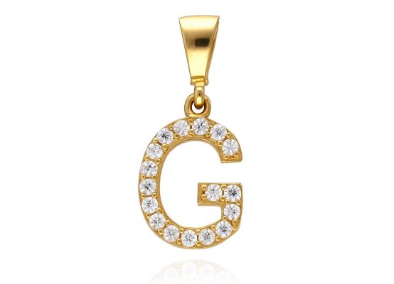 MOISS přívěsek ze žlutého zlata PÍSMENO G