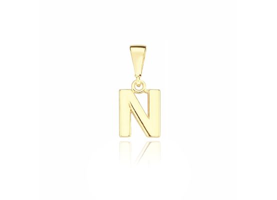 MOISS přívěsek ze žlutého zlata PÍSMENO N