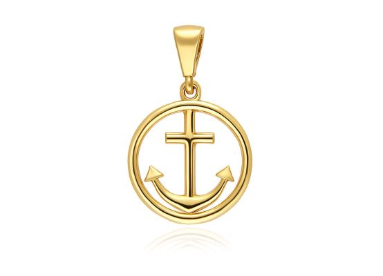 MOISS přívěsek ze žlutého zlata KOTVA