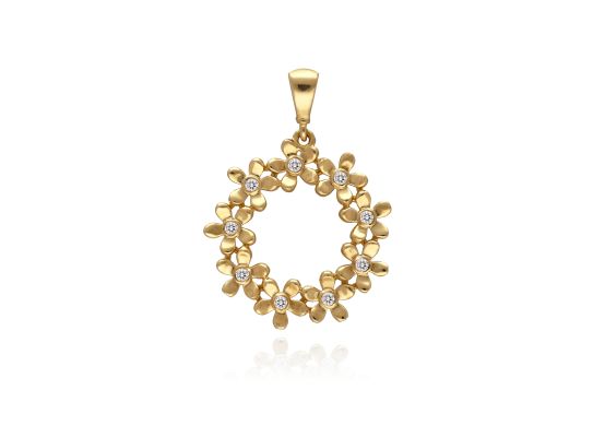 MOISS přívěsek ze žlutého zlata KVĚTINA