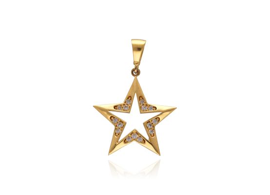 MOISS přívěsek ze žlutého zlata HVĚZDA