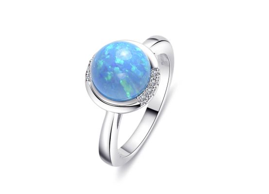 MOISS stříbrný prsten OPÁL