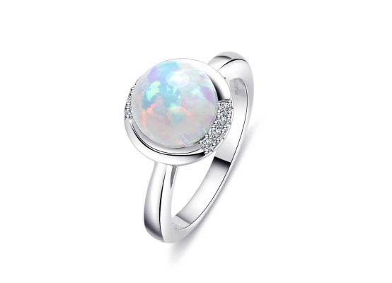 MOISS stříbrný prsten OPÁL