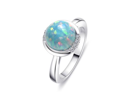 MOISS stříbrný prsten OPÁL