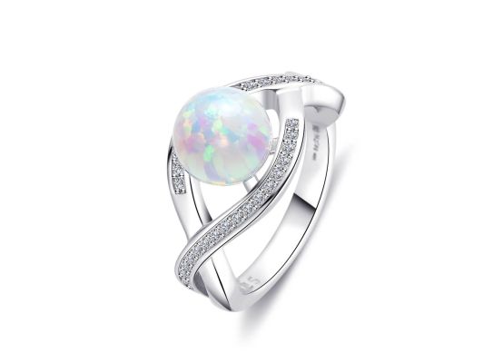 MOISS stříbrný prsten OPÁL