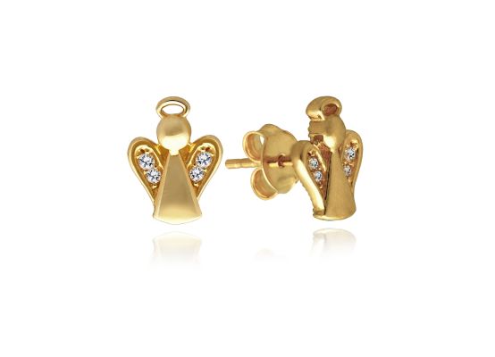 MOISS náušnice ze žlutého zlata ANDĚL