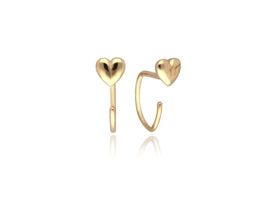 MOISS náušnice ze žlutého zlata SRDCE