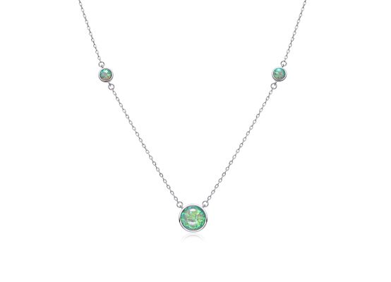 MOISS stříbrný náhrdelník OPÁL