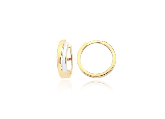 MOISS náušnice ze žlutého zlata BICOLOR