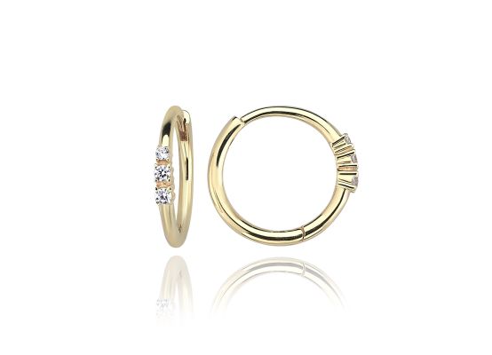 MOISS náušnice ze žlutého zlata