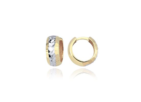MOISS náušnice ze žlutého zlata BICOLOR