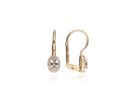 MOISS náušnice ze žlutého zlata TOPAZ