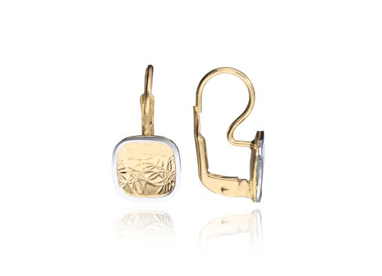 MOISS náušnice ze žlutého zlata BICOLOR