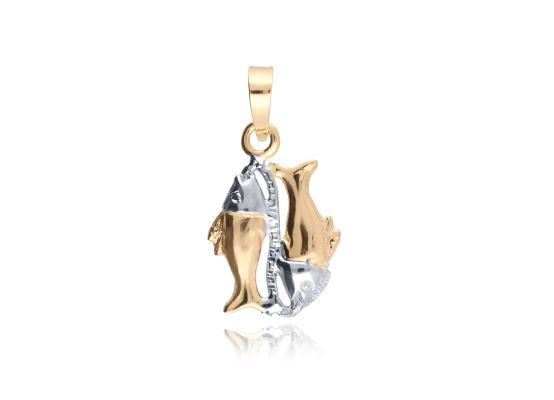 MOISS přívěsek ze žlutého zlata BÝK BICOLOR