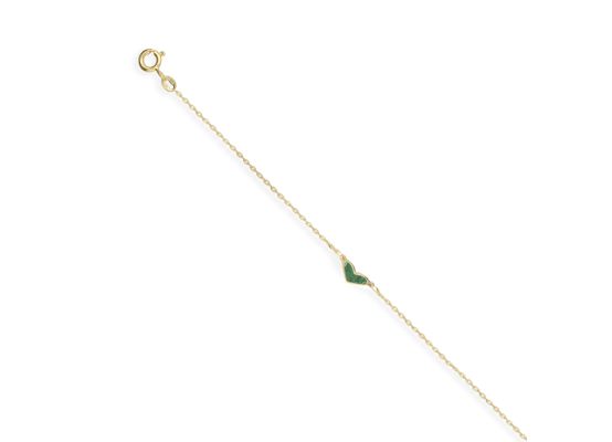 MOISS náramek ze žlutého zlata SRDCE