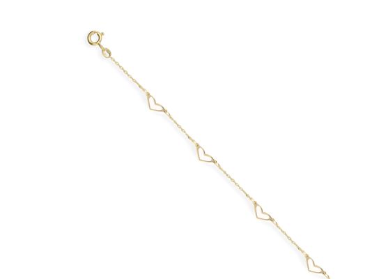 MOISS náramek ze žlutého zlata SRDCE