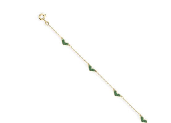 MOISS náramek ze žlutého zlata SRDCE