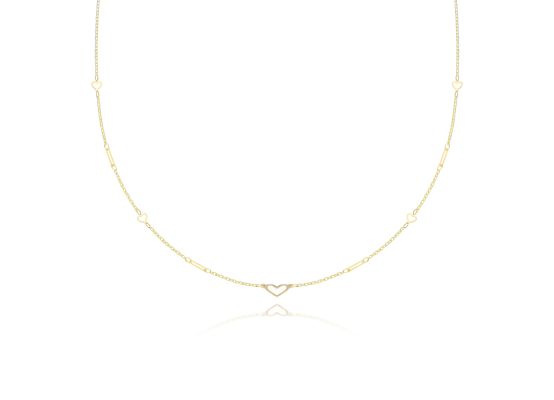 MOISS náhrdelník ze žlutého zlata SRDCE