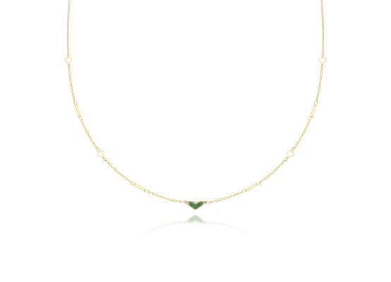 MOISS náhrdelník ze žlutého zlata SRDCE