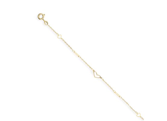 MOISS náramek ze žlutého zlata SRDCE