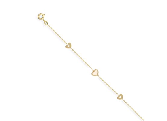 MOISS náramek ze žlutého zlata SRDCE